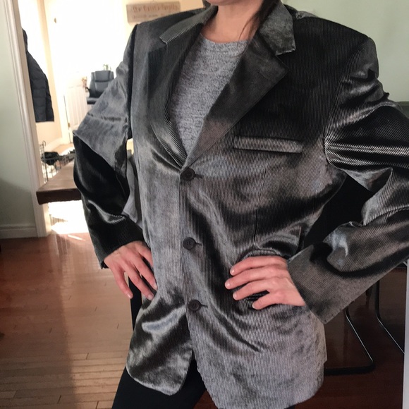 Gianni Versace V2 Velvet Blazer in Silver Rare and Hard to Find 💗 - Picture 16 of 16